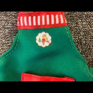 Elf on the Shelf apron, bowl and mixing spoon.